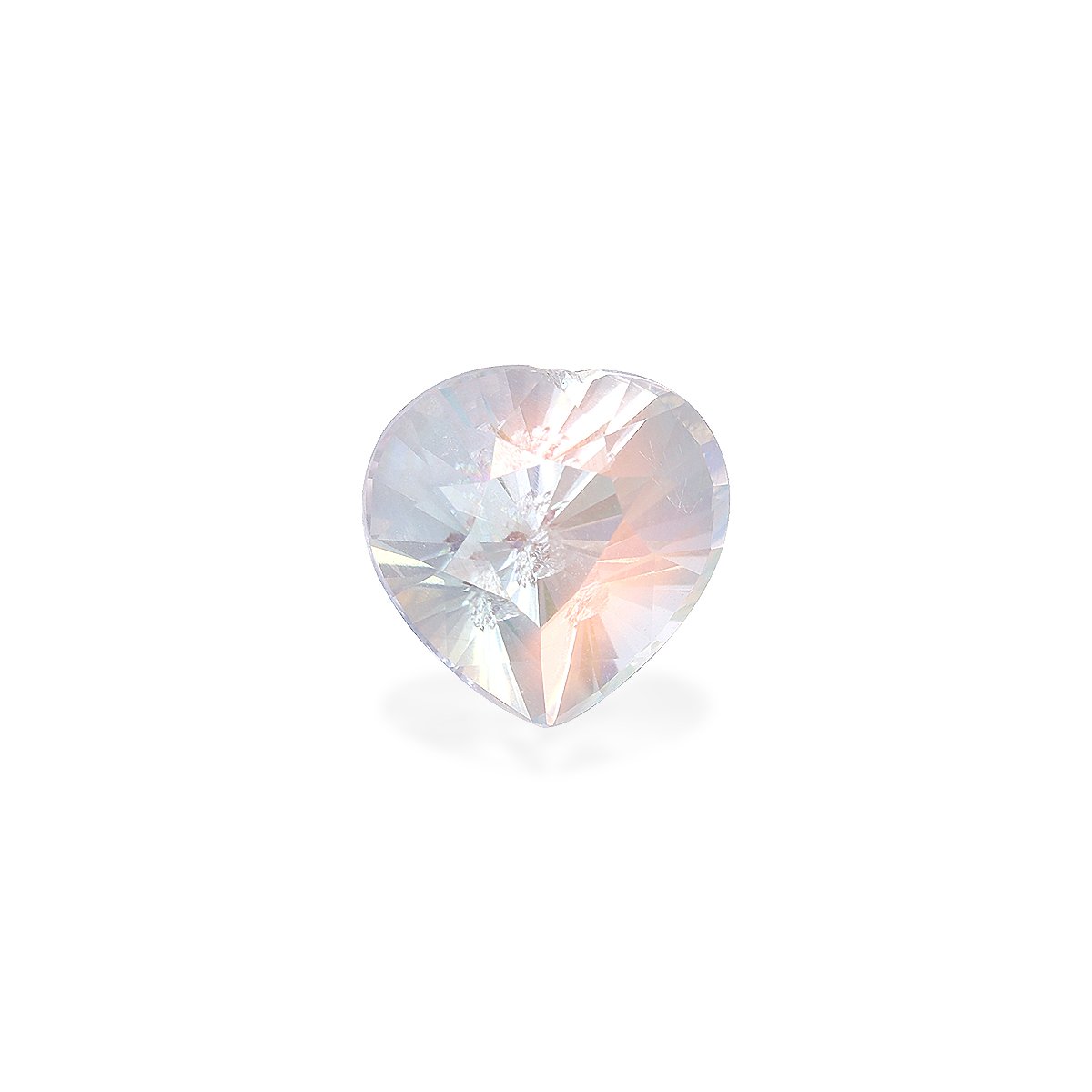 mixed colour rainbow moonstone, 1.97ct heart cut — main view