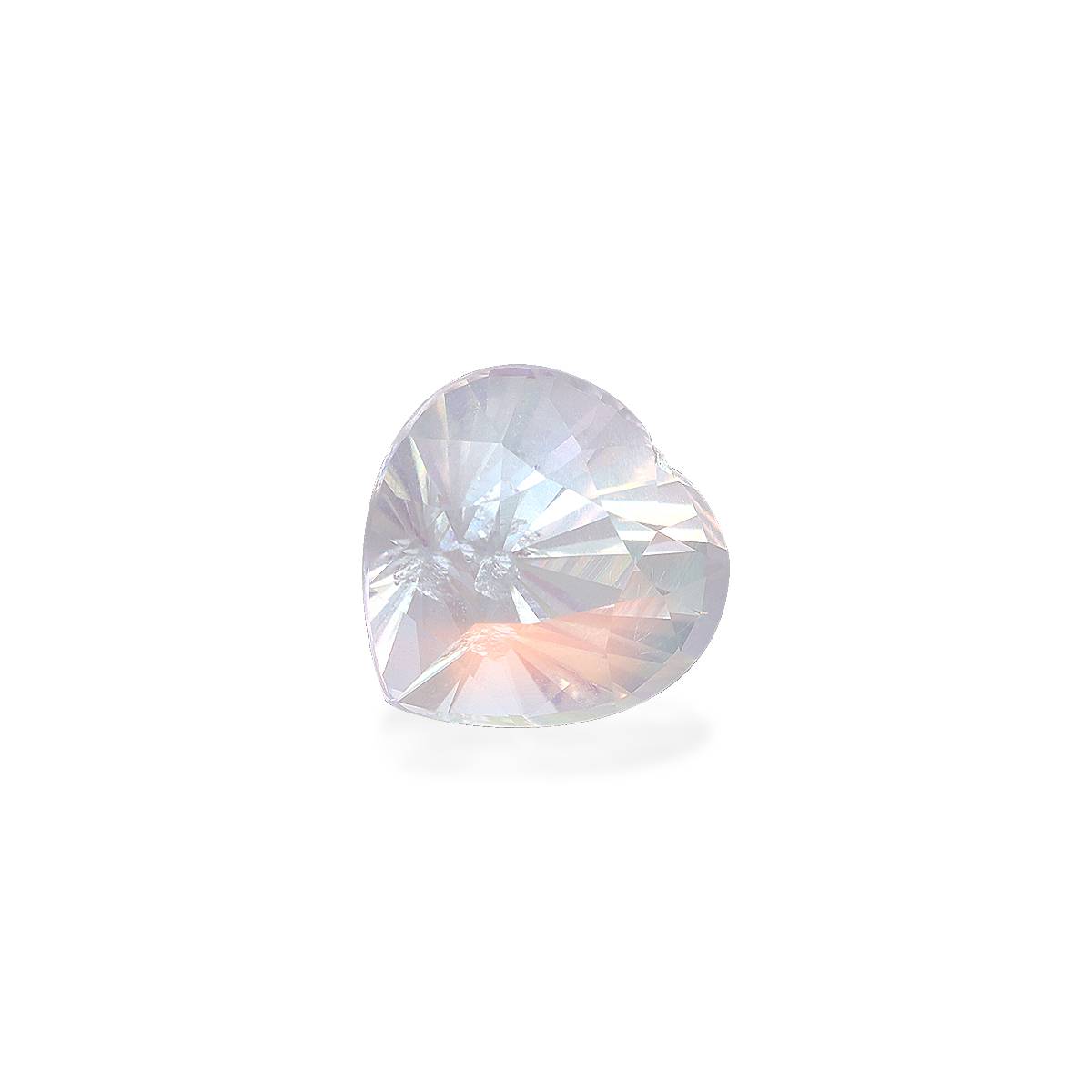mixed colour rainbow moonstone, 1.97ct heart cut — view 3