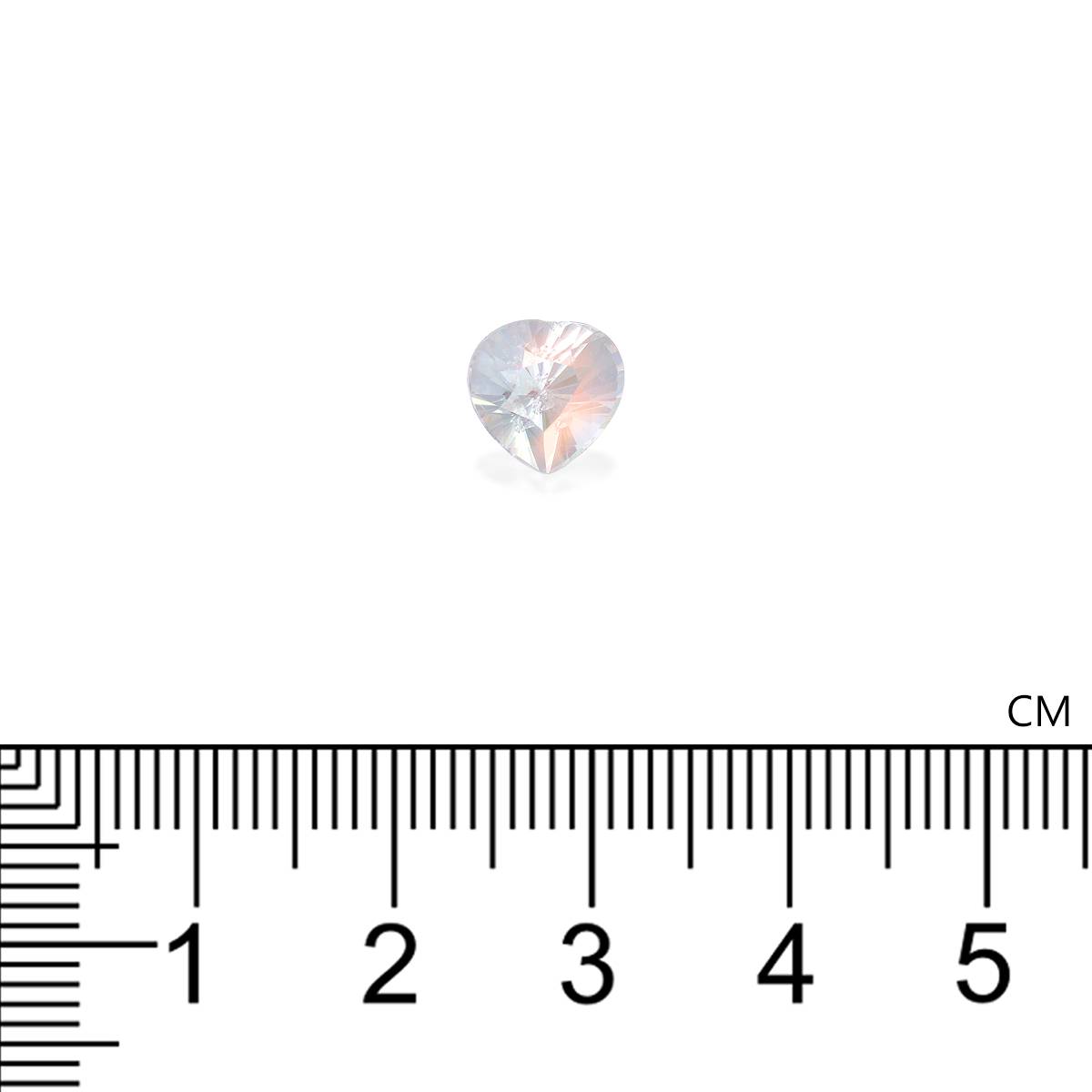 mixed colour rainbow moonstone, 1.97ct heart cut — view 4