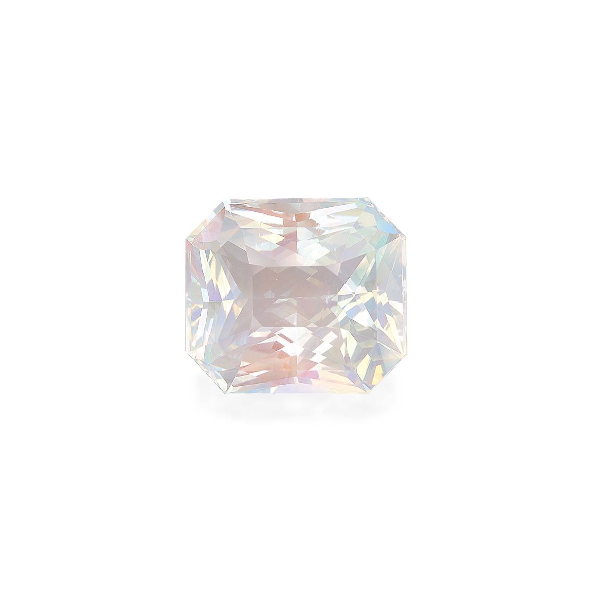 mixed colour rainbow moonstone, 18.18ct rectangular cut — main view