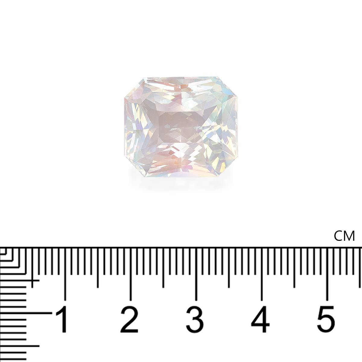 mixed colour rainbow moonstone, 18.18ct rectangular cut — view 4