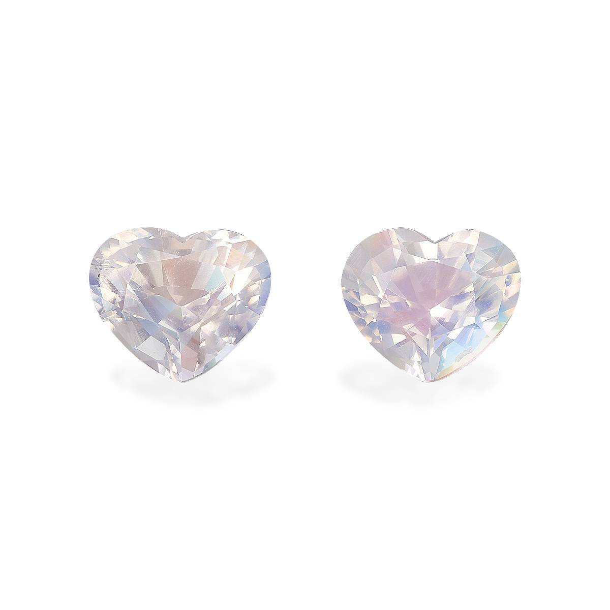 mixed colour rainbow moonstone, 4.19ct heart cut — main view