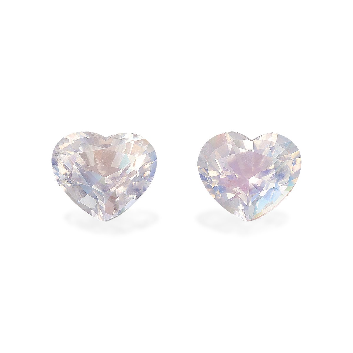 mixed colour rainbow moonstone, 4.19ct heart cut — main view