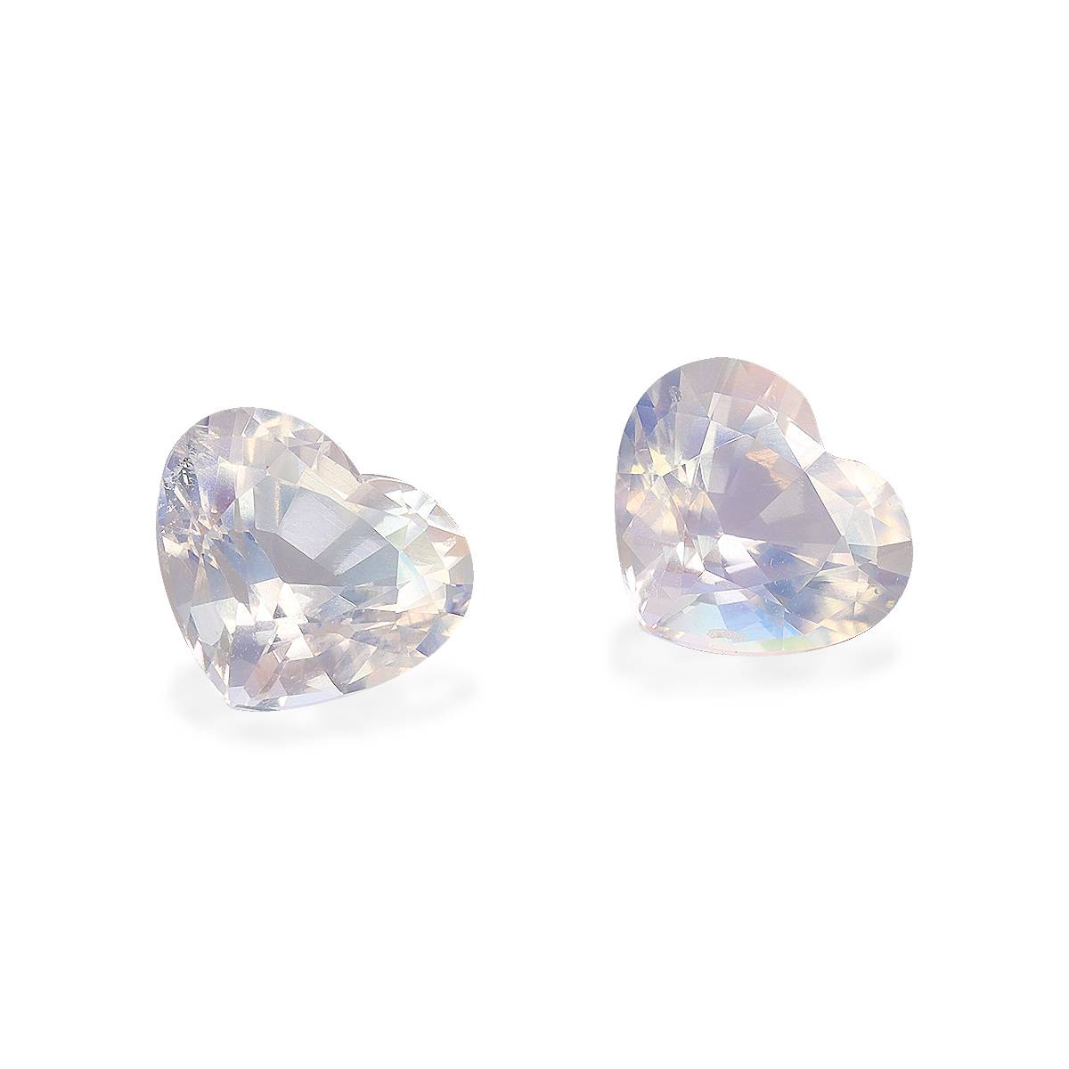 mixed colour rainbow moonstone, 4.19ct heart cut — view 3