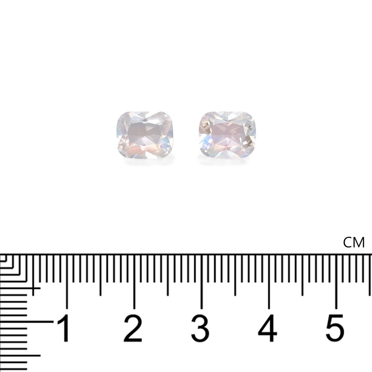 mixed colour rainbow moonstone, 3.76ct cushion cut — view 4