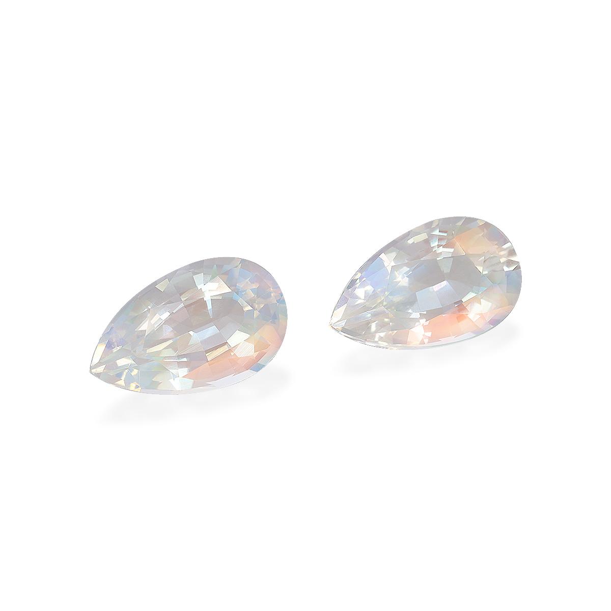 mixed colour rainbow moonstone, 10.97ct pear cut — view 3