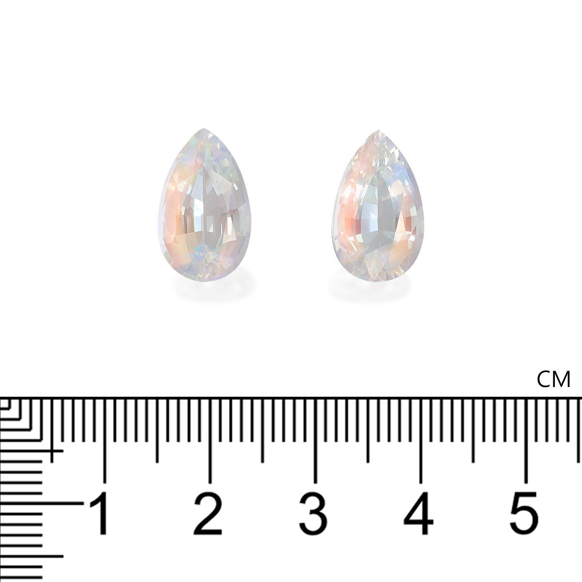 mixed colour rainbow moonstone, 10.97ct pear cut — view 4