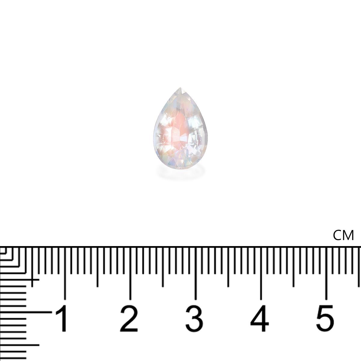 mixed colour rainbow moonstone, 2.95ct pear cut — view 4