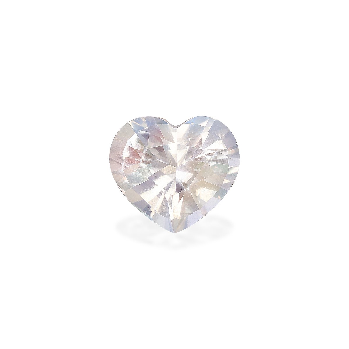 mixed colour rainbow moonstone, 2.73ct heart cut — main view