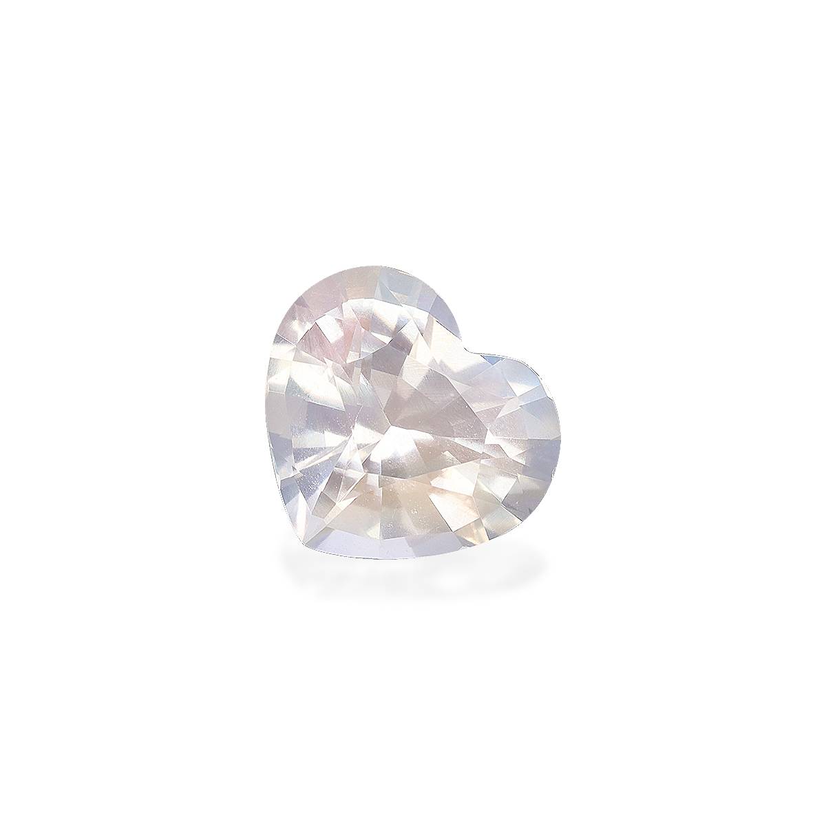 mixed colour rainbow moonstone, 2.73ct heart cut — view 3