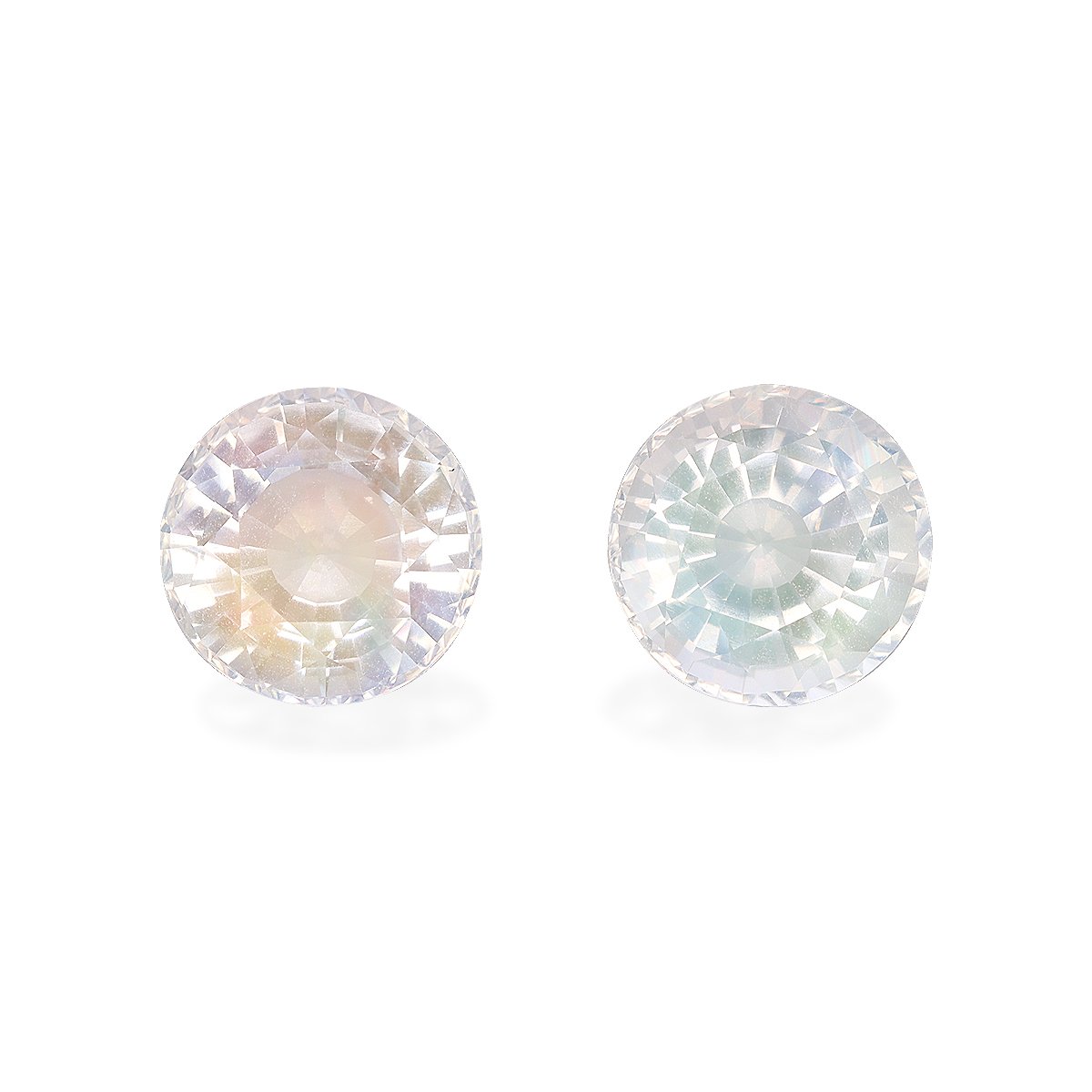 mixed colour rainbow moonstone, 7.86ct round cut — main view