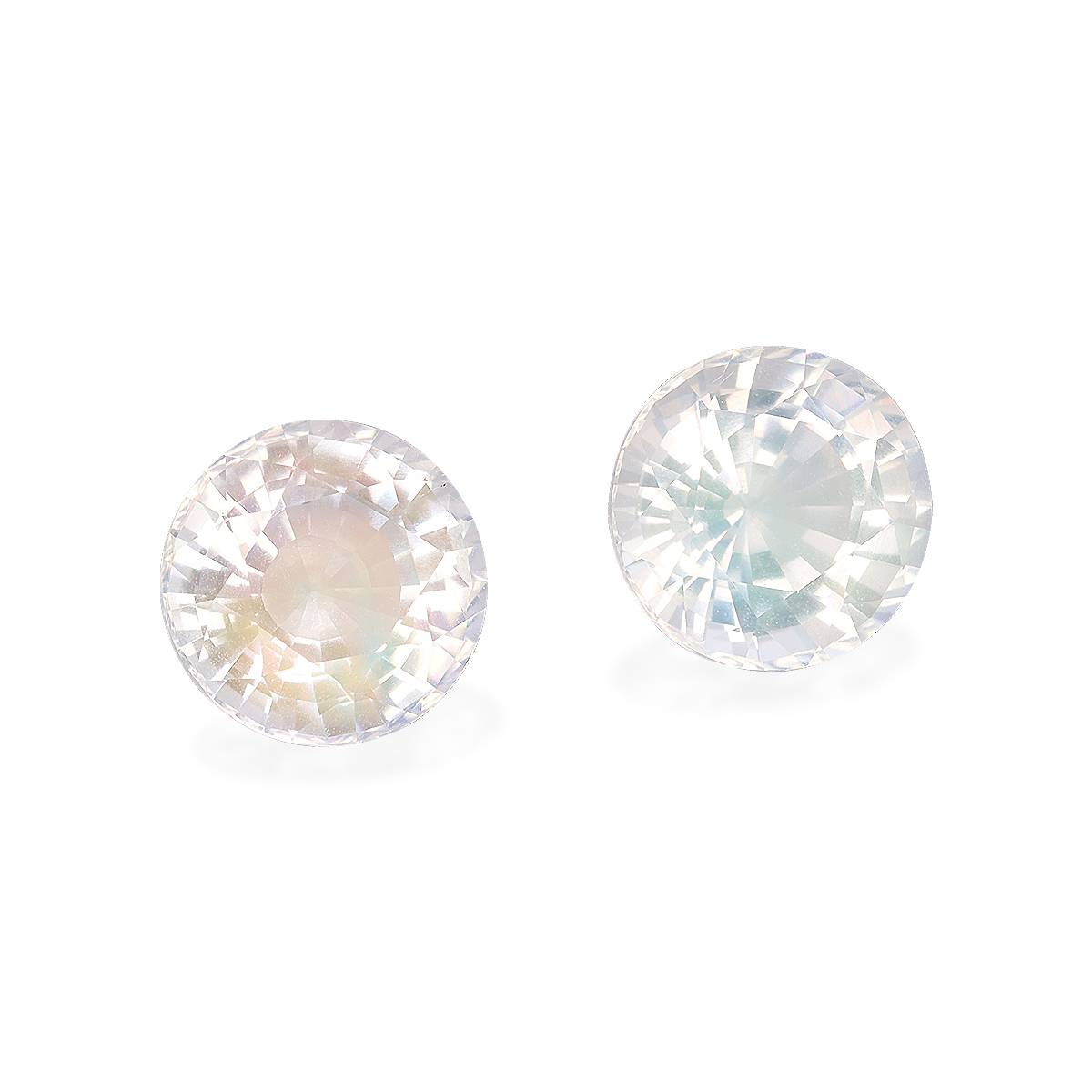 mixed colour rainbow moonstone, 7.86ct round cut — view 3