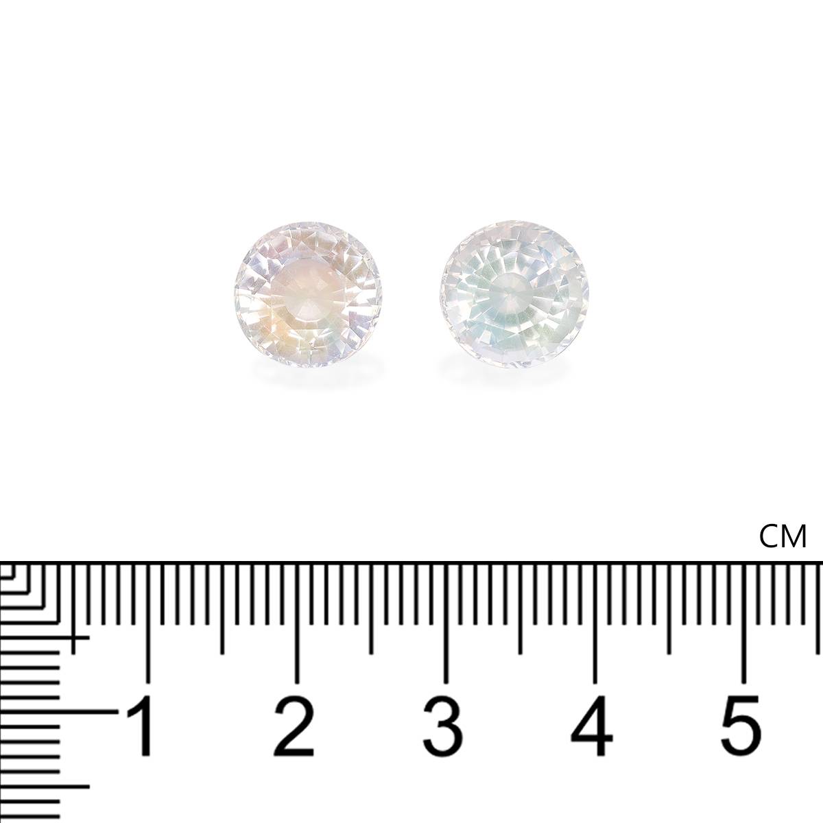 mixed colour rainbow moonstone, 7.86ct round cut — view 4