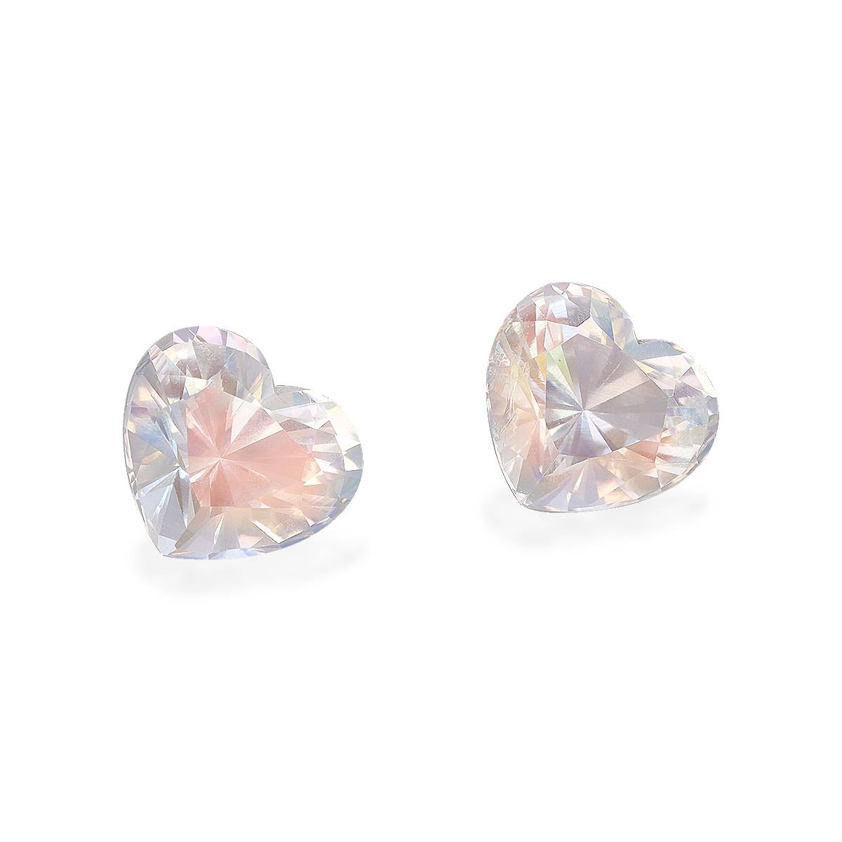 mixed colour rainbow moonstone, 4.72ct heart cut — view 3