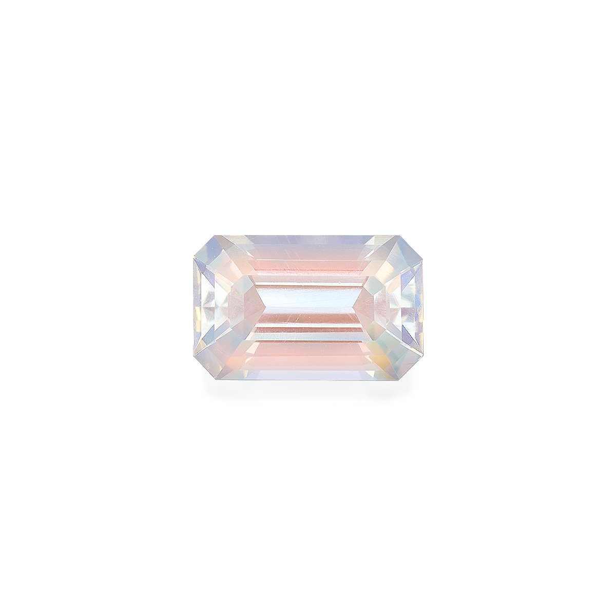 mixed colour rainbow moonstone, 2.89ct rectangular cut — main view