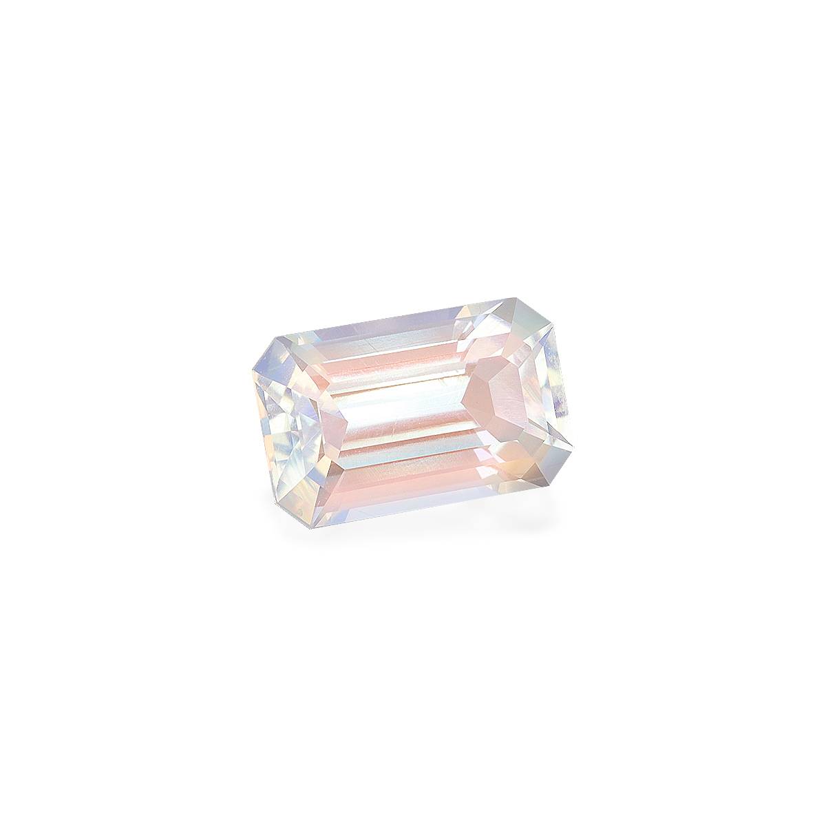 mixed colour rainbow moonstone, 2.89ct rectangular cut — view 3