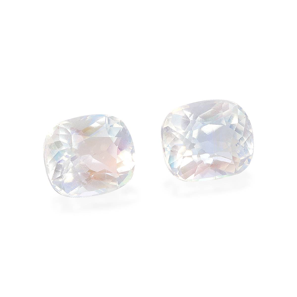 mixed colour rainbow moonstone, 2.97ct cushion cut — view 3