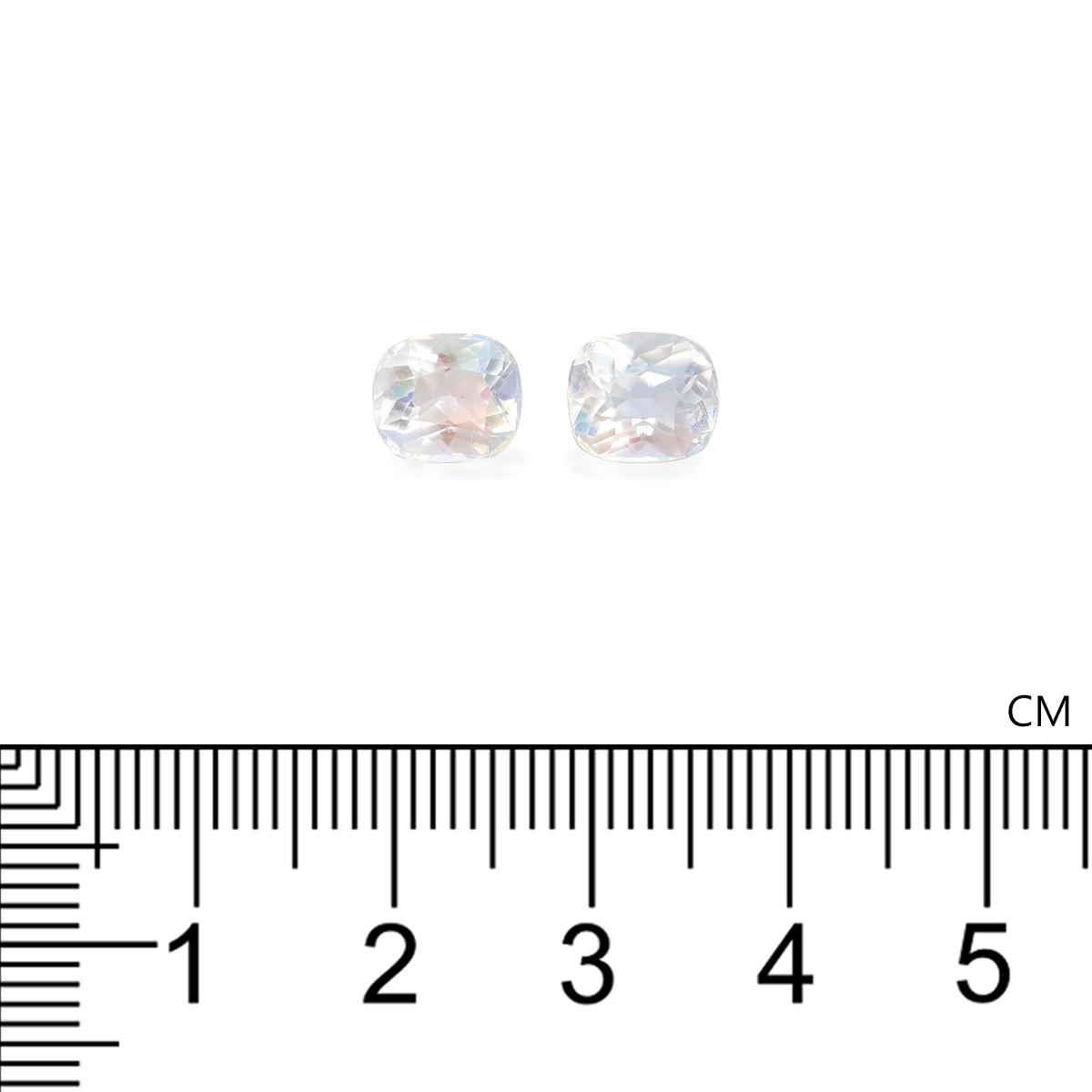 mixed colour rainbow moonstone, 2.97ct cushion cut — view 4