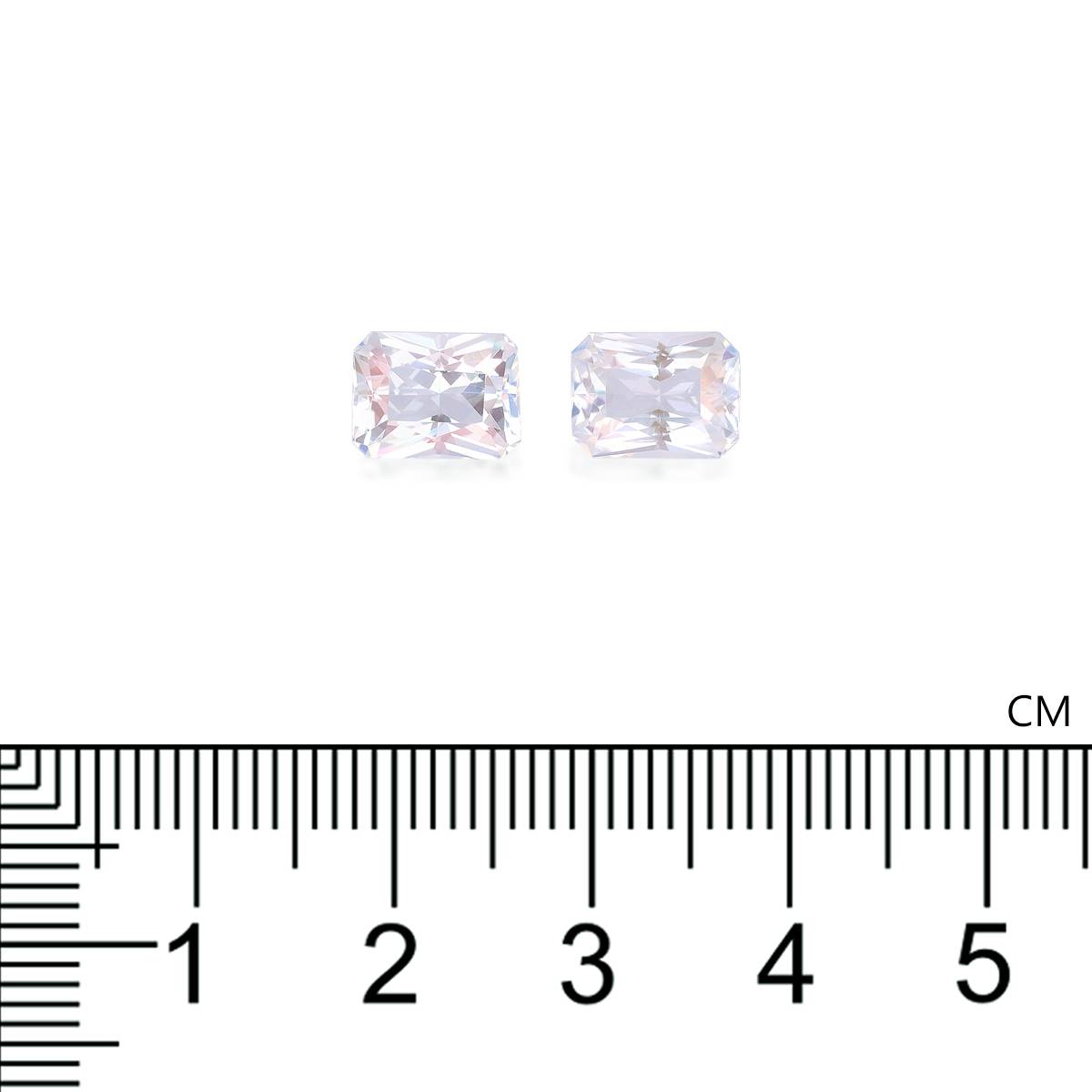 mixed colour rainbow moonstone, 3.5ct rectangular cut — view 4