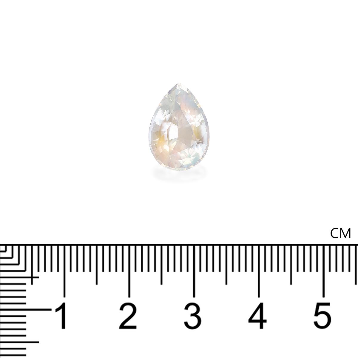 mixed colour rainbow moonstone, 4.22ct pear cut — view 3