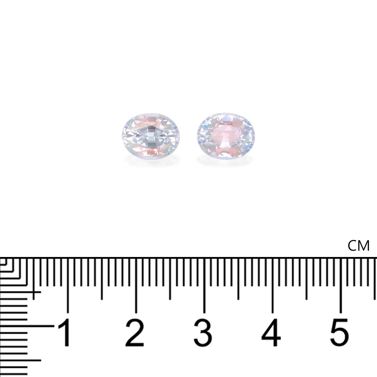 mixed colour rainbow moonstone, 3.55ct oval cut — view 4