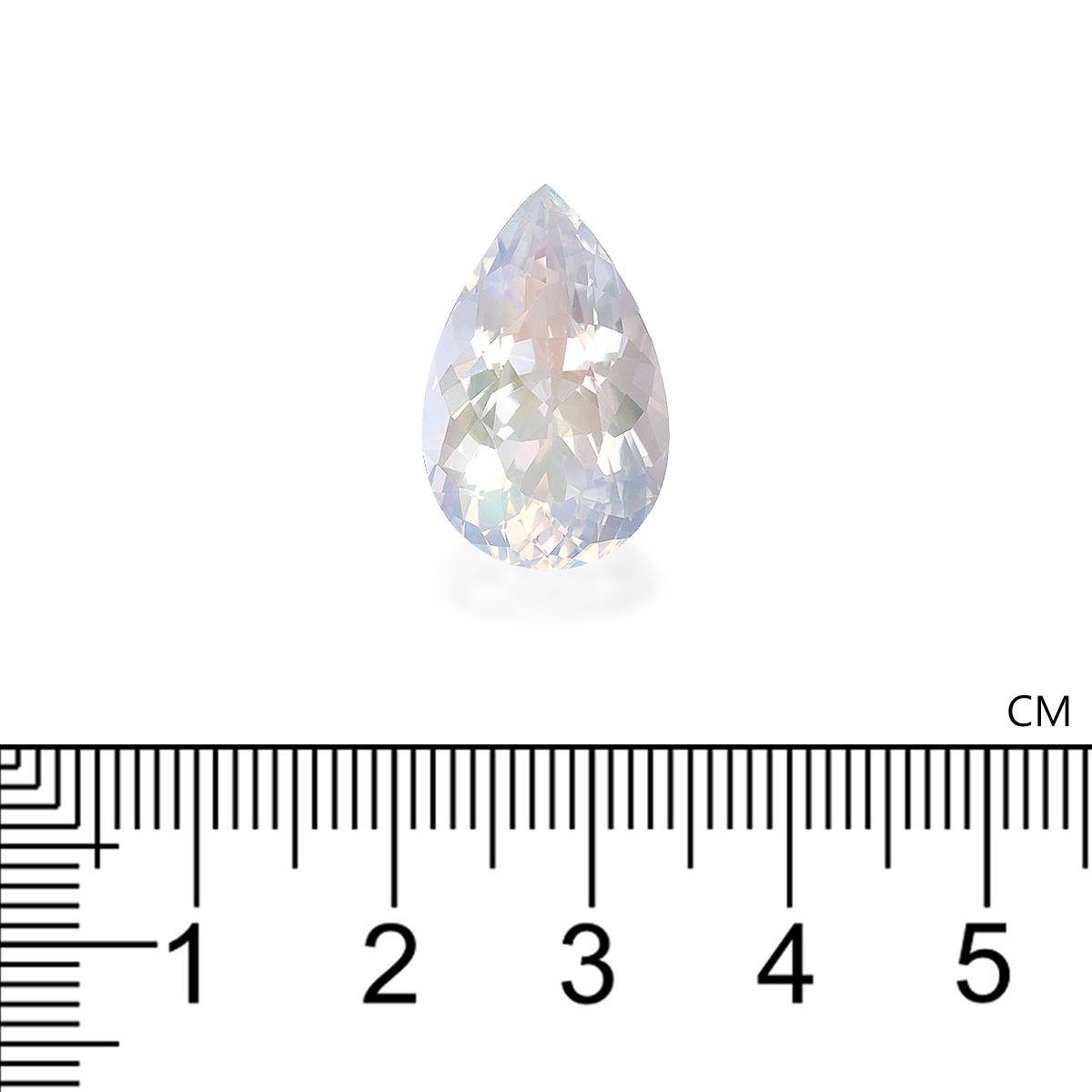 mixed colour rainbow moonstone, 10.98ct pear cut — view 4