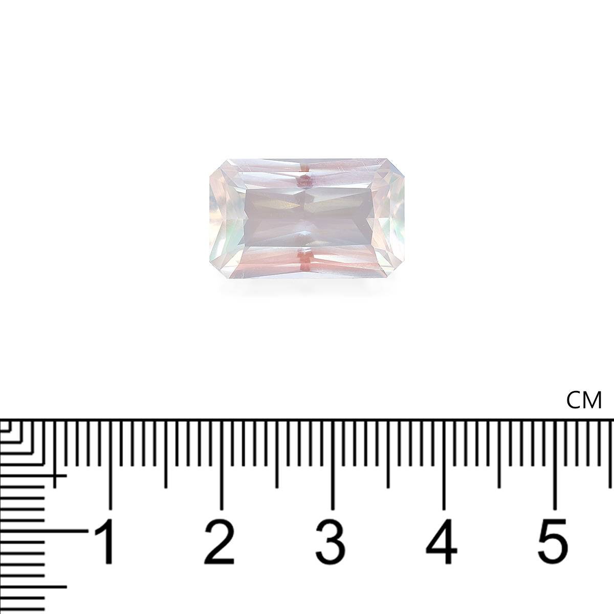 mixed colour rainbow moonstone, 10.2ct rectangular cut — view 4