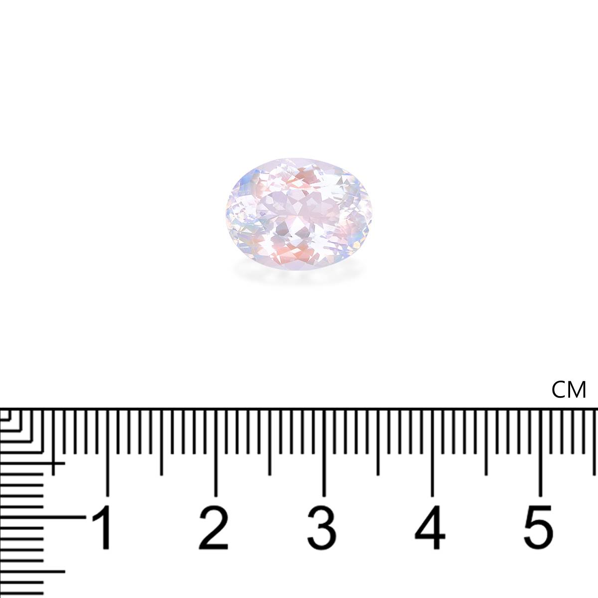 mixed colour rainbow moonstone, 5.72ct oval cut — view 4