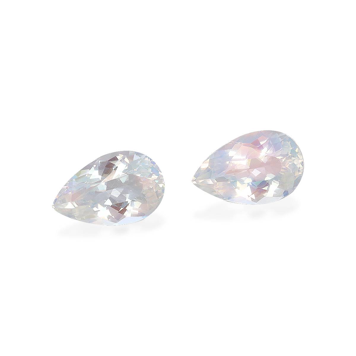 mixed colour rainbow moonstone, 5.14ct pear cut — view 3