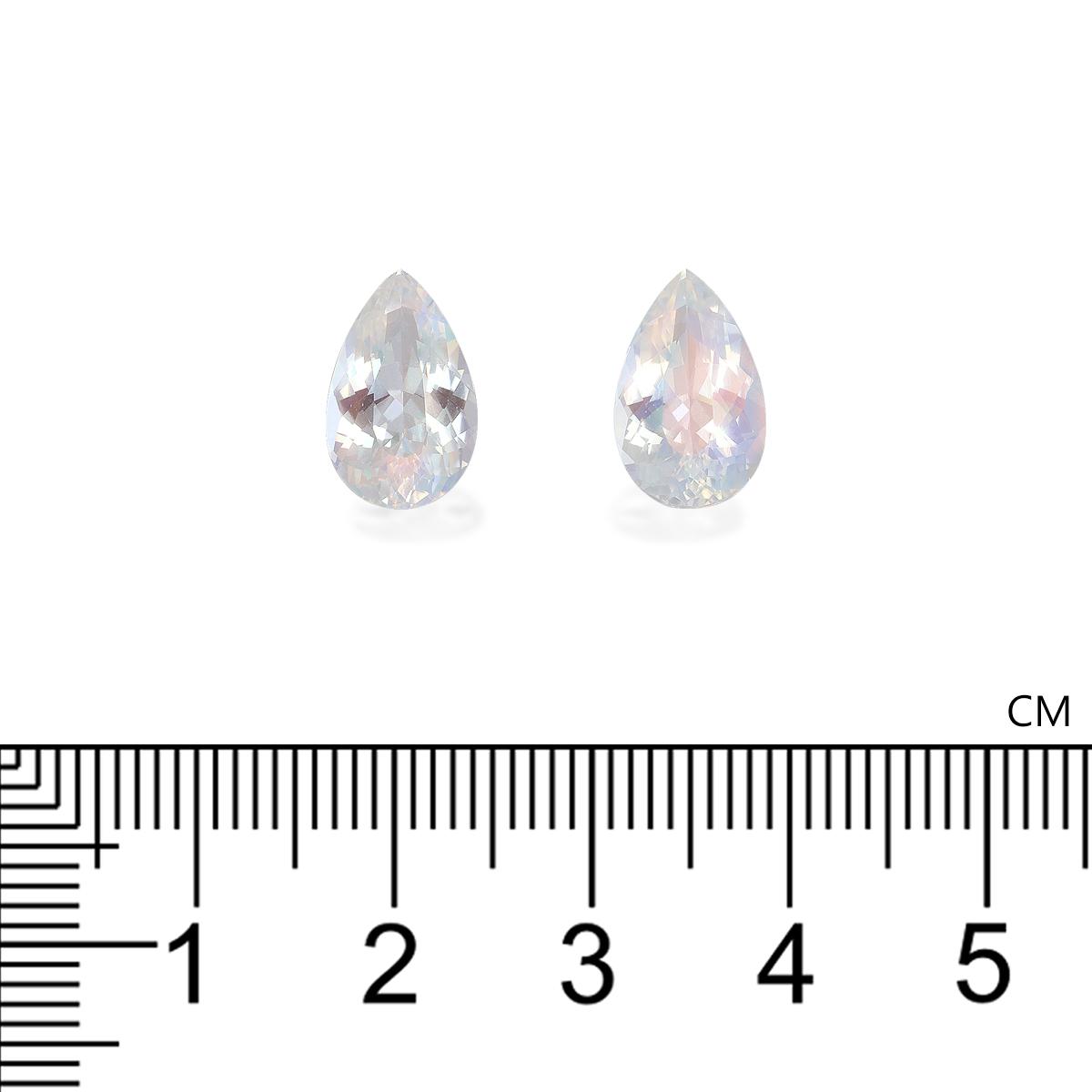 mixed colour rainbow moonstone, 5.14ct pear cut — view 4