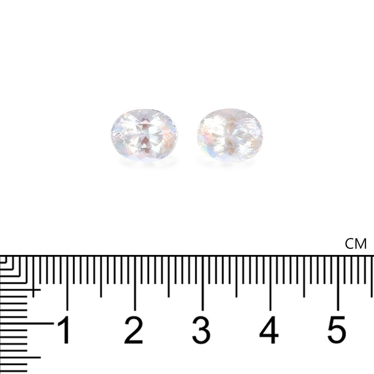 mixed colour rainbow moonstone, 5.47ct oval cut — view 4