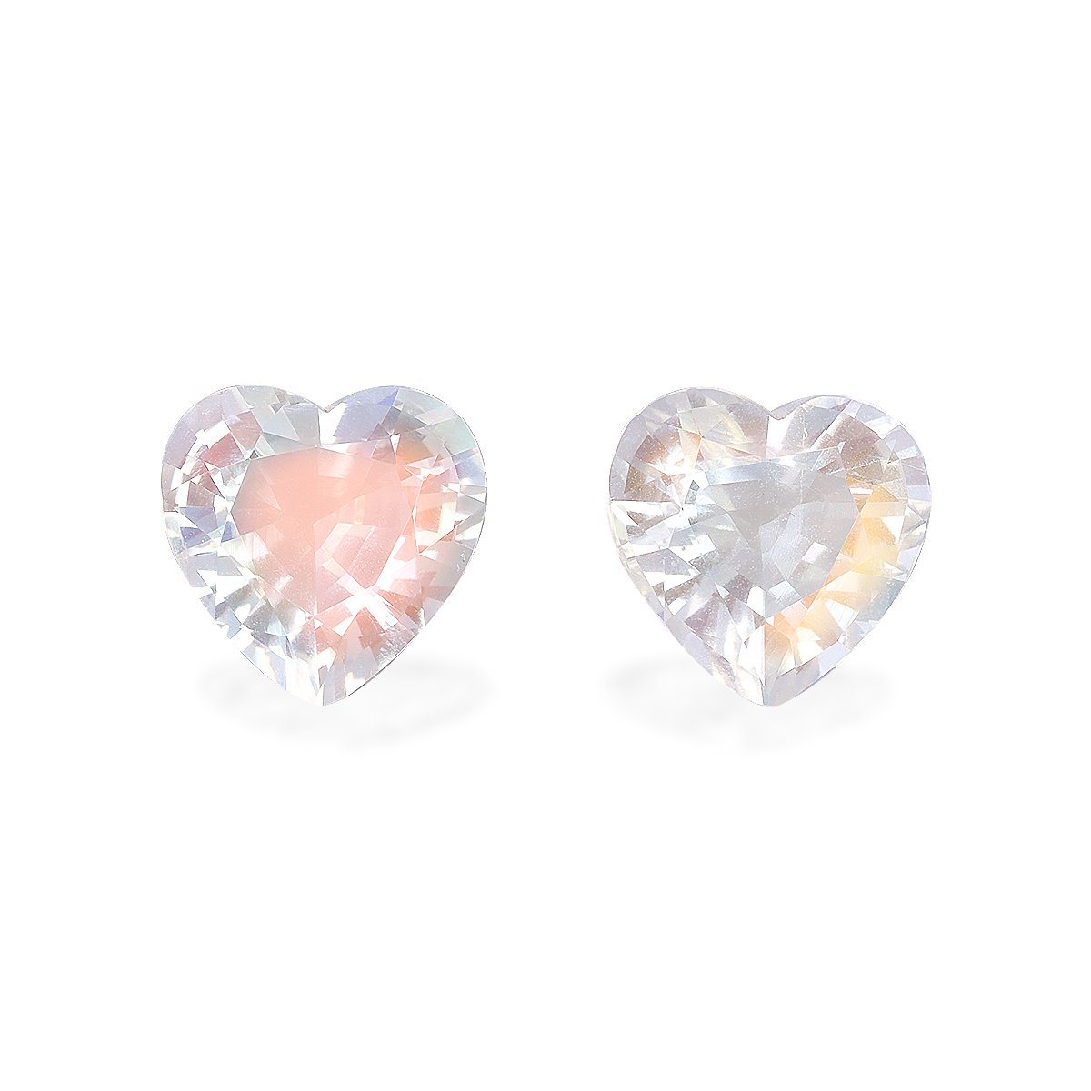 mixed colour rainbow moonstone, 5.1ct heart cut — main view