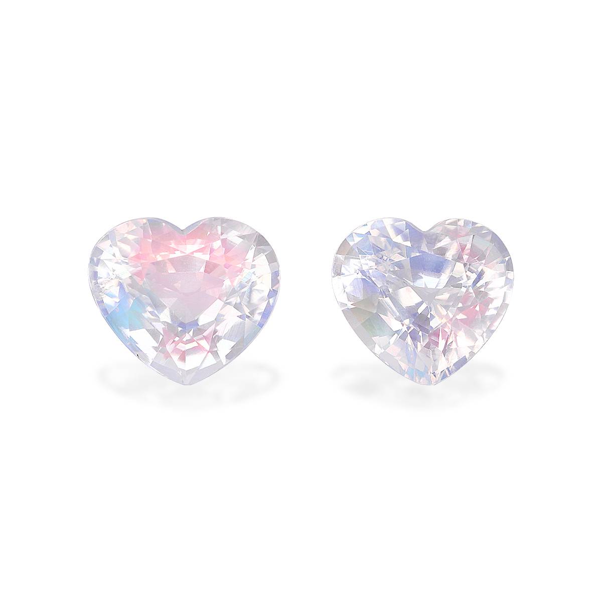 mixed colour rainbow moonstone, 5.08ct heart cut — main view