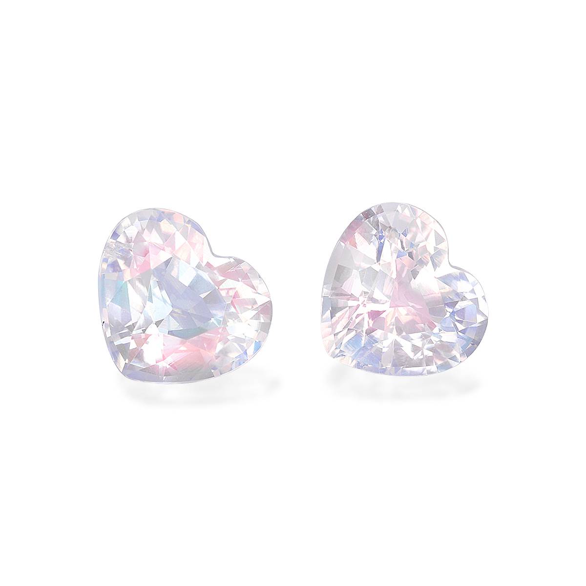 mixed colour rainbow moonstone, 5.08ct heart cut — view 3