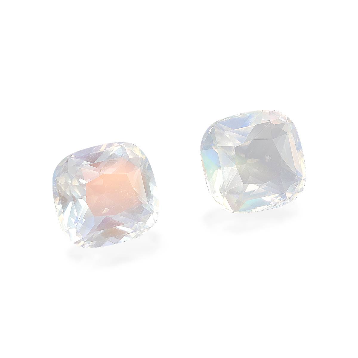 mixed colour rainbow moonstone, 6.87ct cushion cut — view 3