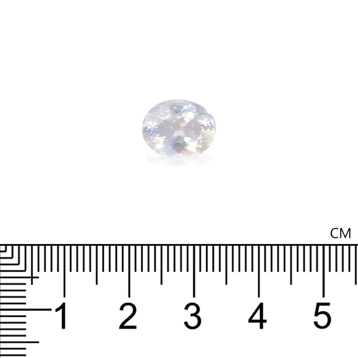 mixed colour rainbow moonstone, 4.06ct oval cut — view 4