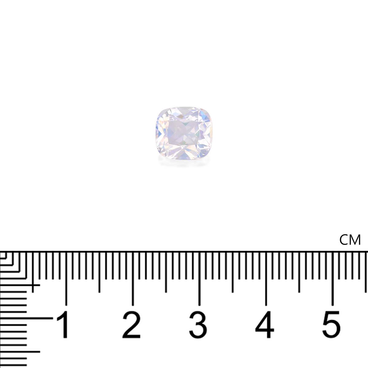 mixed colour rainbow moonstone, 2.5ct cushion cut — view 4