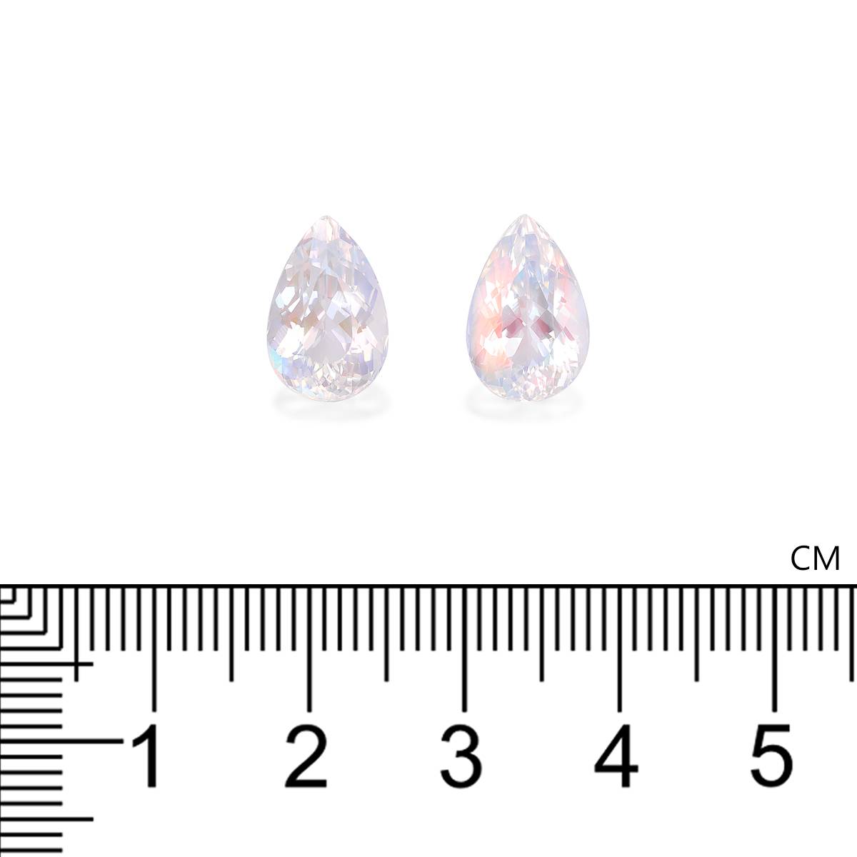 mixed colour rainbow moonstone, 7.47ct pear cut — view 4