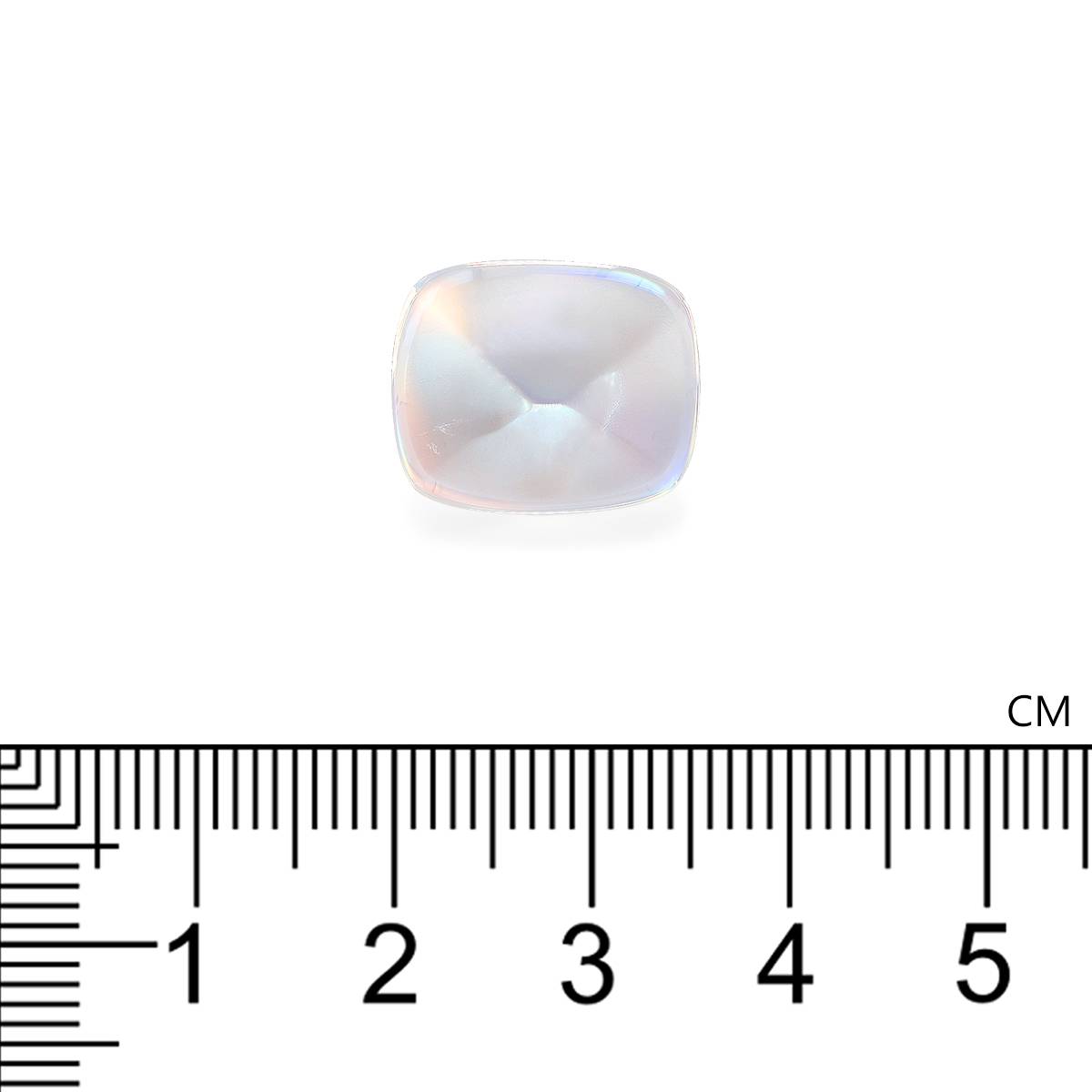 mixed colour rainbow moonstone, 10.8ct cushion cut — view 4