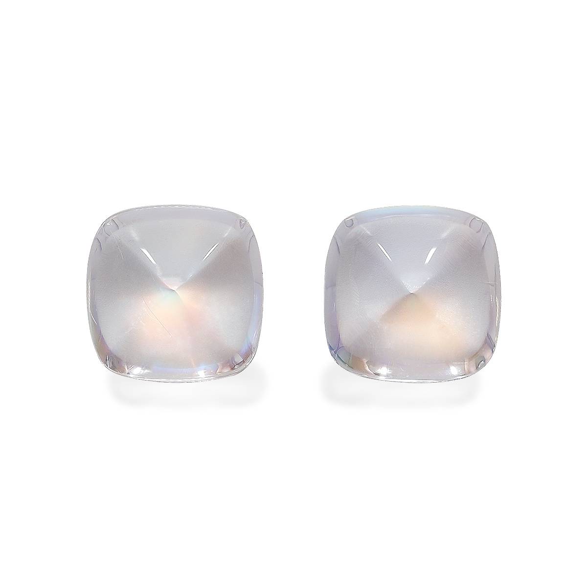 mixed colour rainbow moonstone, 9.86ct cushion cut — view 3