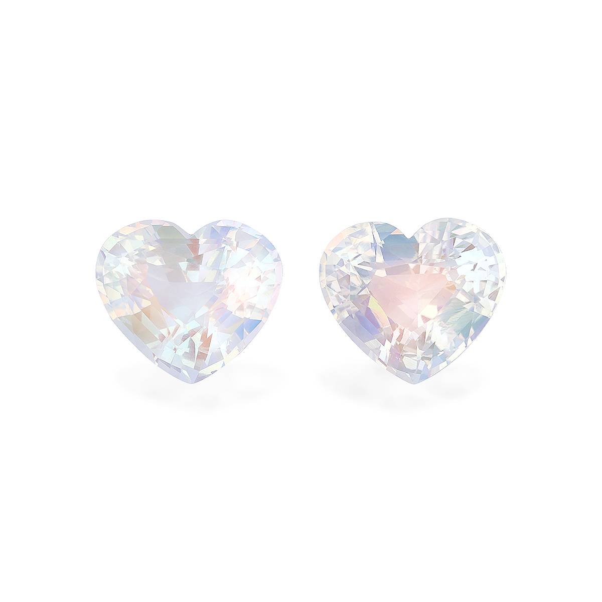 White Rainbow Moonstone 15.83ct Pair