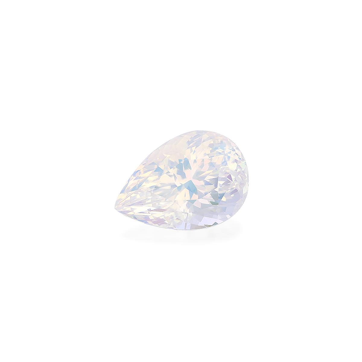 white rainbow moonstone, 7.92ct pear cut — view 3