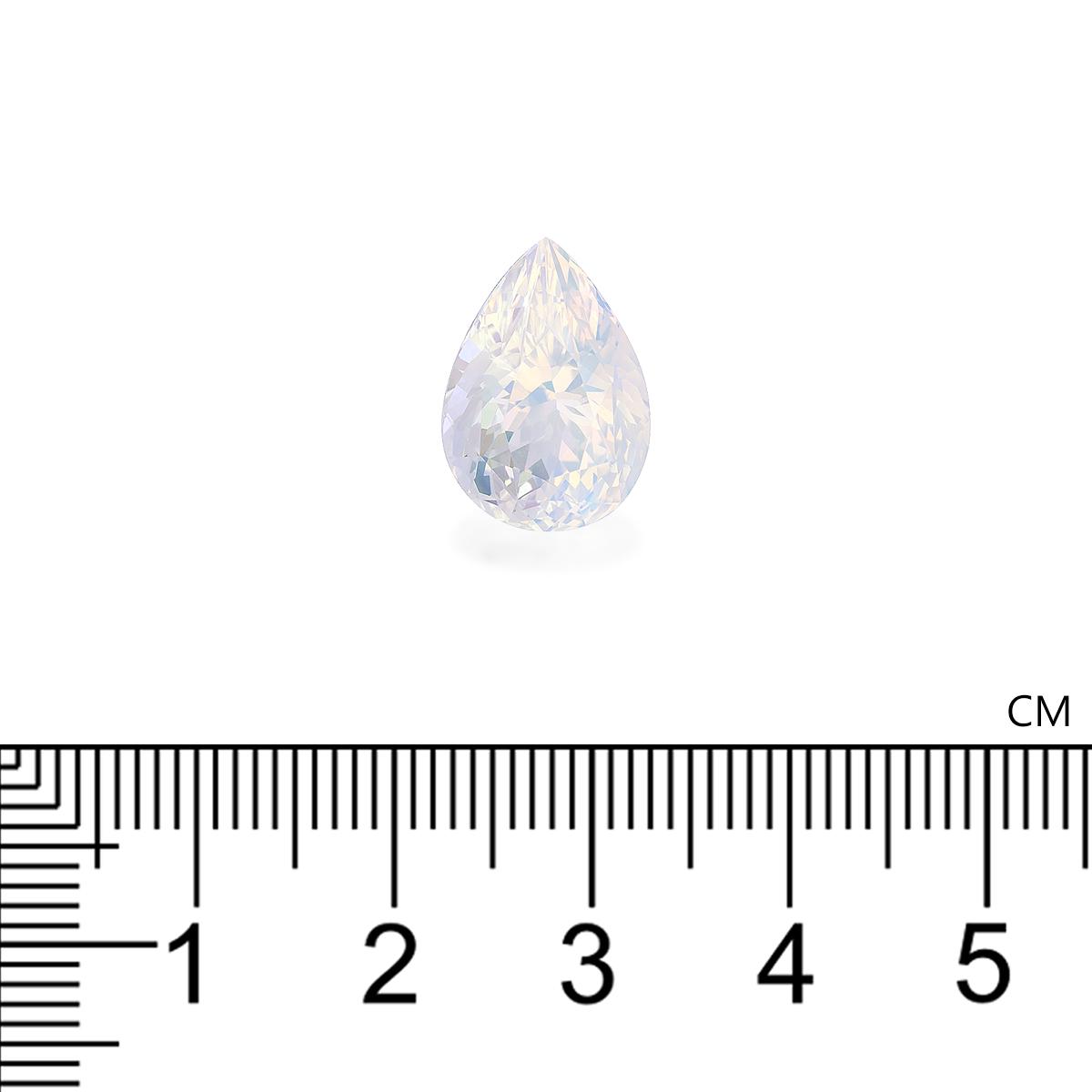 white rainbow moonstone, 7.92ct pear cut — view 4