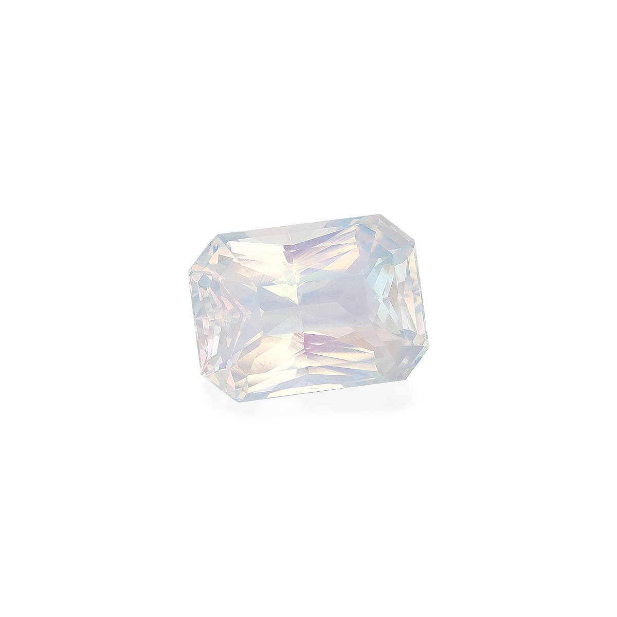 white rainbow moonstone, 15.31ct rectangular cut — view 3
