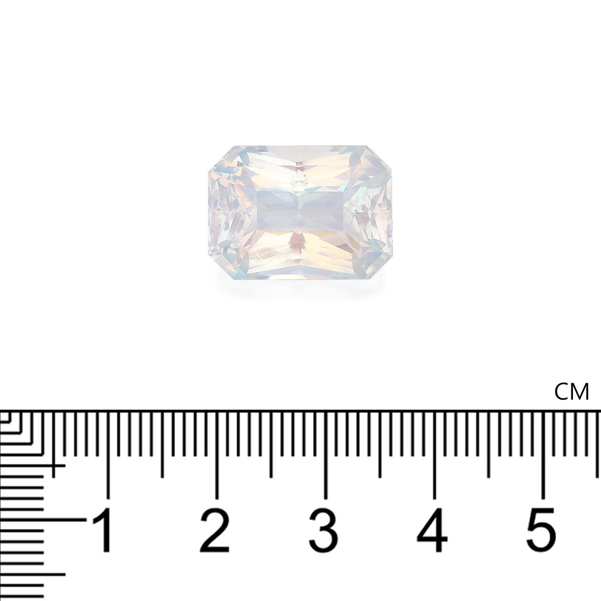 white rainbow moonstone, 15.31ct rectangular cut — view 4