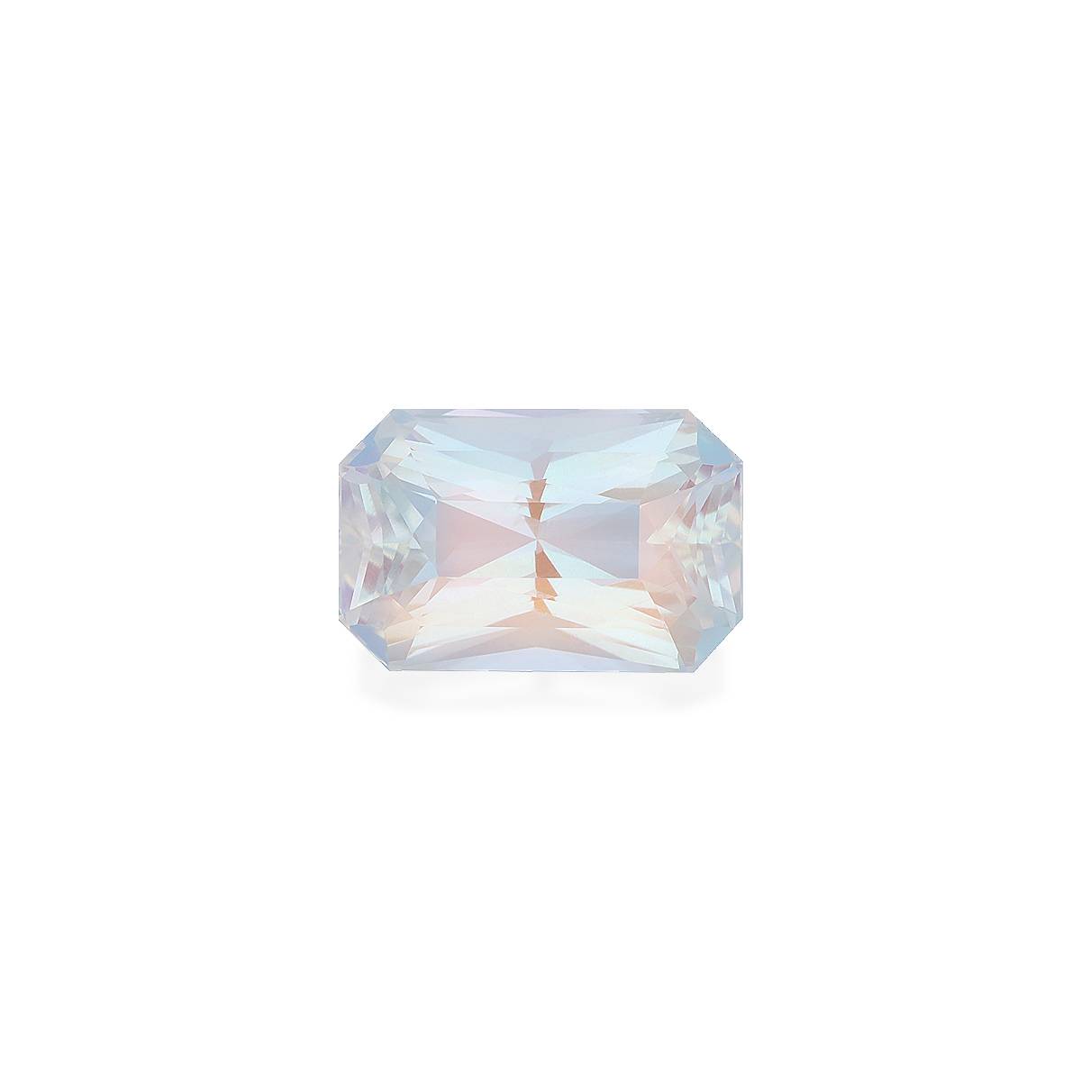 white rainbow moonstone, 14.13ct rectangular cut — main view