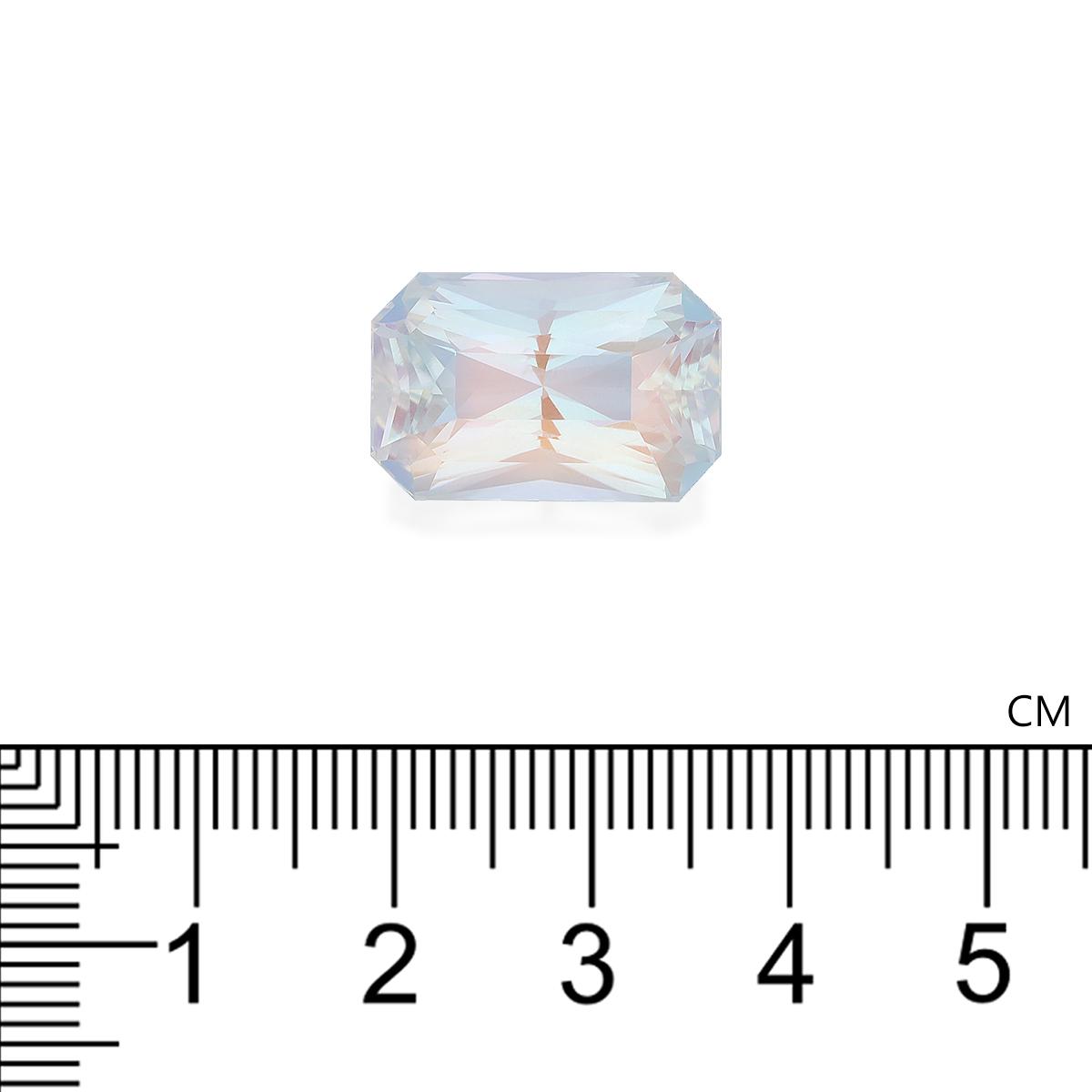 white rainbow moonstone, 14.13ct rectangular cut — view 4