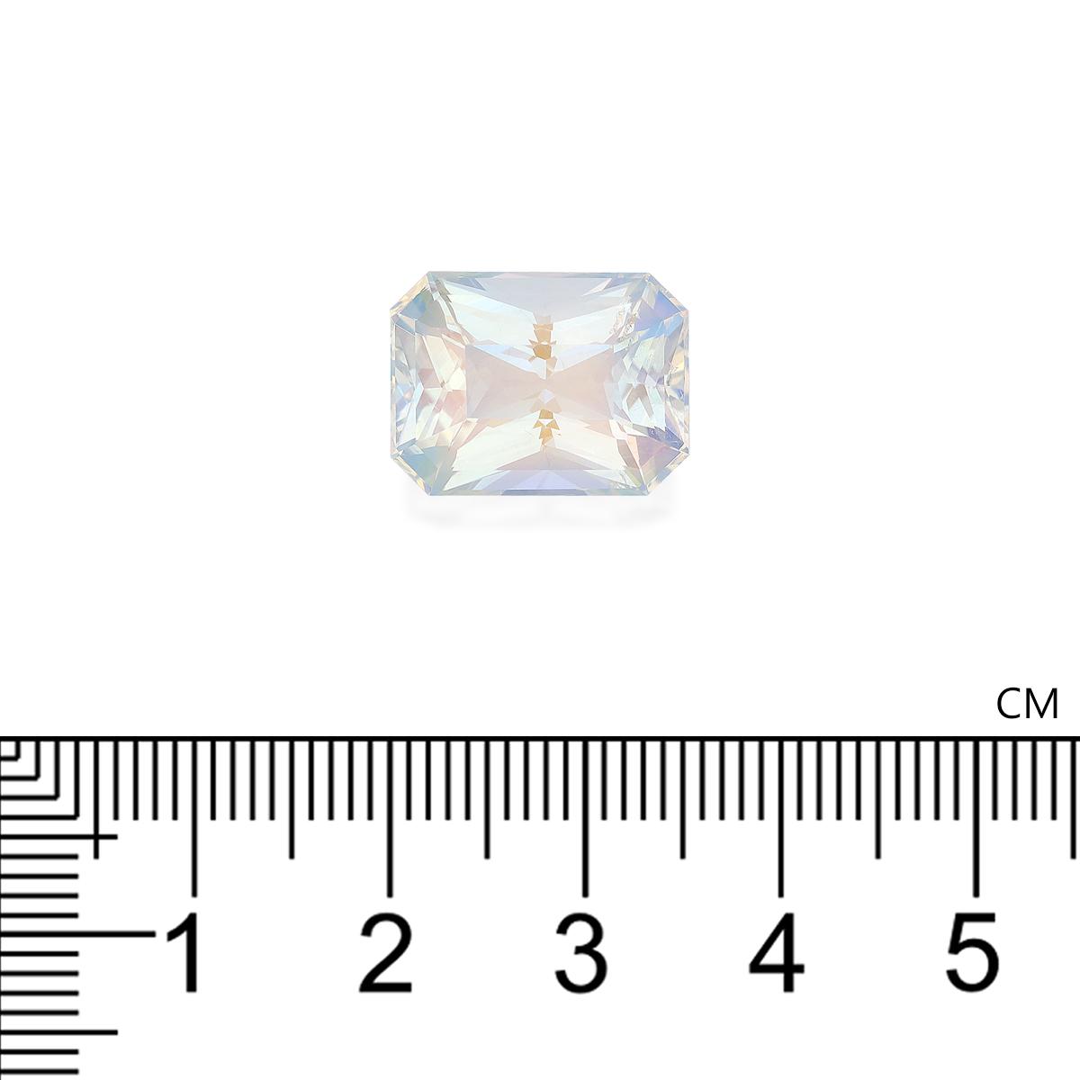white rainbow moonstone, 9.98ct rectangular cut — view 4
