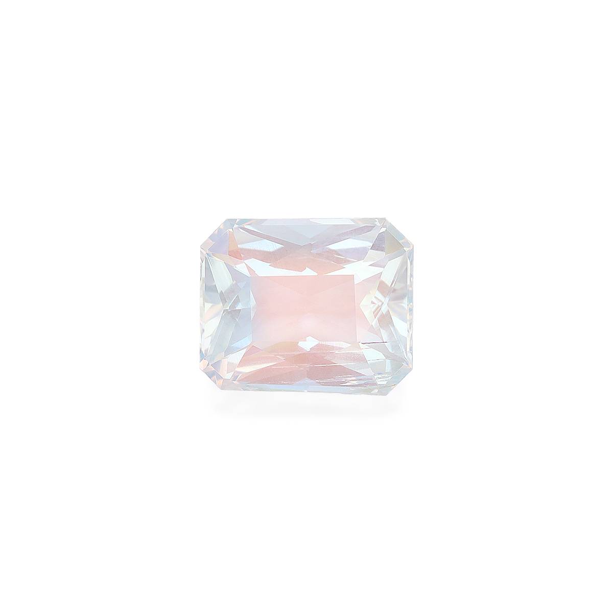white rainbow moonstone, 7.32ct heart cut — main view