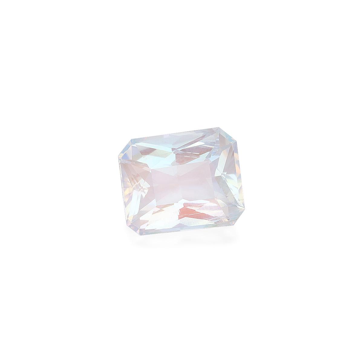 white rainbow moonstone, 7.32ct heart cut — view 3